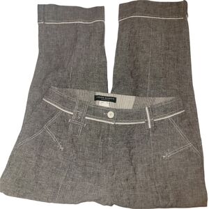 Lucien Daunois Grey With White Trim Cropped Pants Size 29